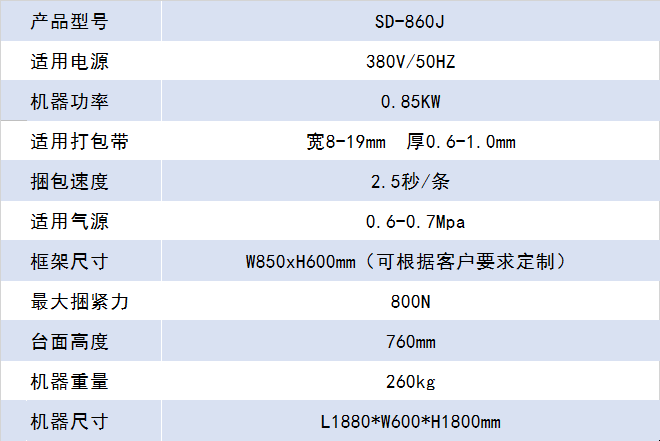 加压打包机参数