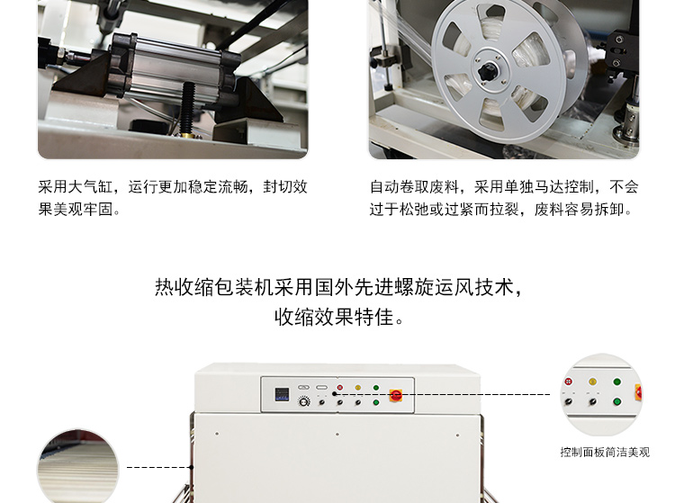 全自动封切热收缩包装机细节展示