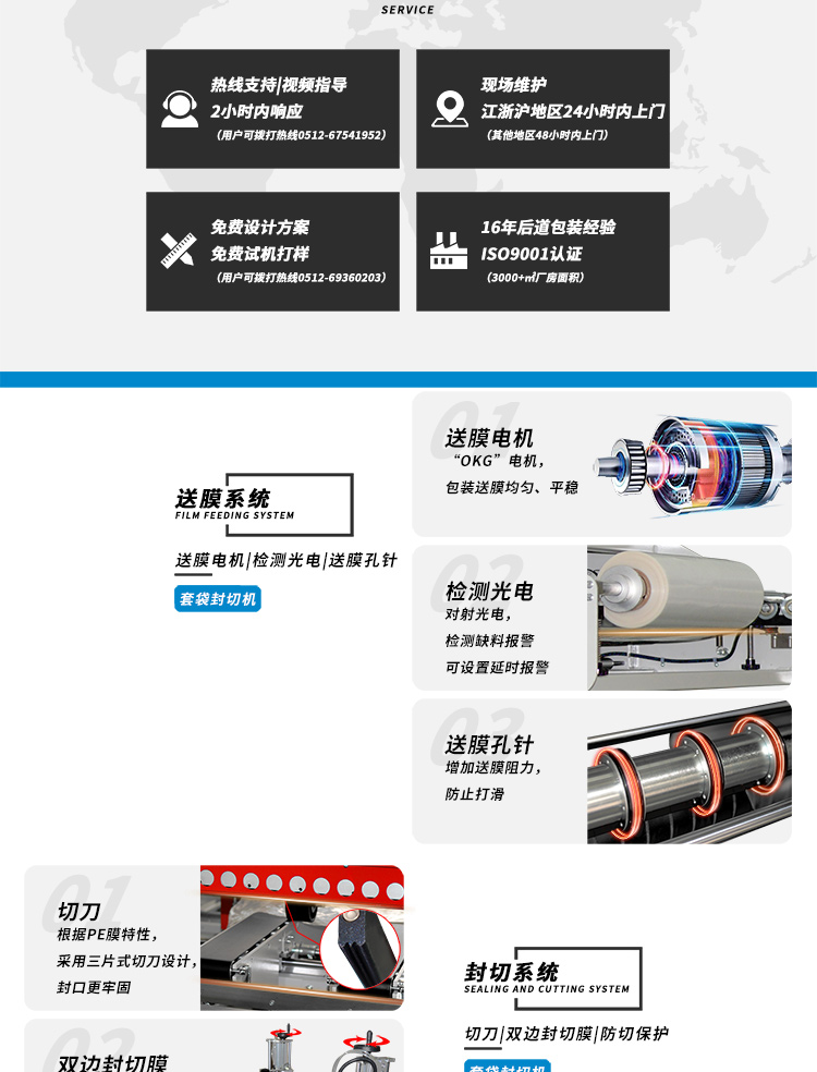 PE膜双边封热收缩机细节展示